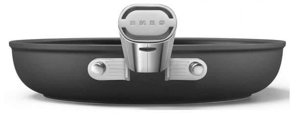 Тиган с капак SMEG CKFF2401BLM, 1.9 л, Ø24 см, Тефлоново покритие, До 250°C, Без PFAS, Индукция, Черен