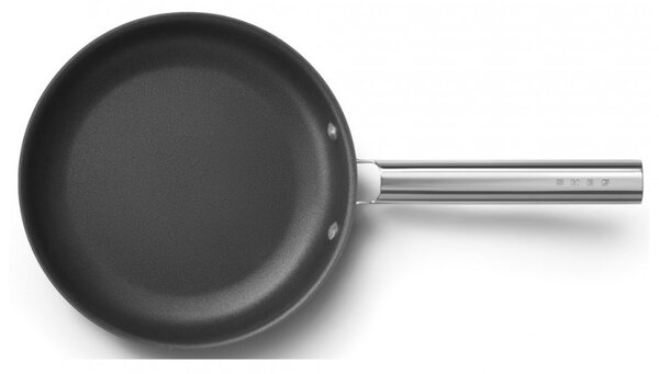 Тиган с капак SMEG CKFF2401BLM, 1.9 л, Ø24 см, Тефлоново покритие, До 250°C, Без PFAS, Индукция, Черен