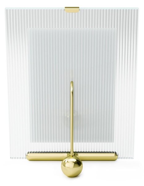 Стъклена стояща рамка в златист цвят 19x23 cm Flute – Umbra