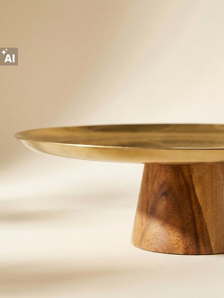 Sinsay - Кръгла поднос за сервиране - златно