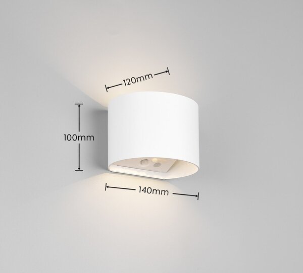 LED стенно външно осветително тяло с USB със сензор за движение (височина 10 cm) Genie – Reality