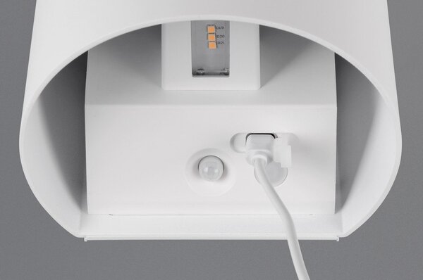 LED стенно външно осветително тяло с USB със сензор за движение (височина 10 cm) Genie – Reality