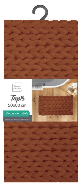 Теракотен килим за баня 50x80 cm Ariel – douceur d'intérieur