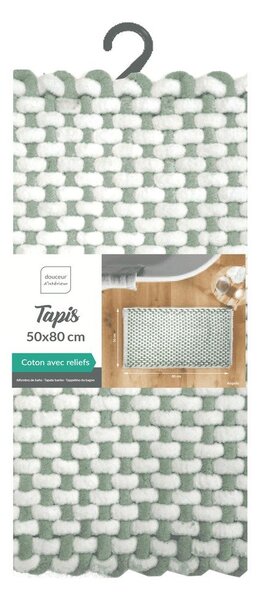 Зелен килим за баня 50x80 cm Rafael – douceur d'intérieur