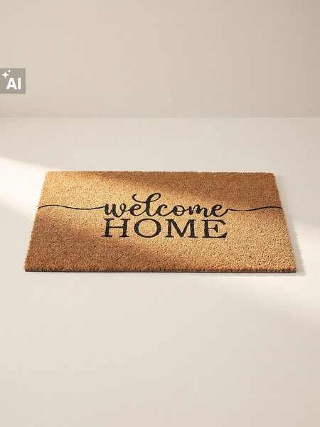 Sinsay - Изтривалка с надпис Welcome home - многоцветен