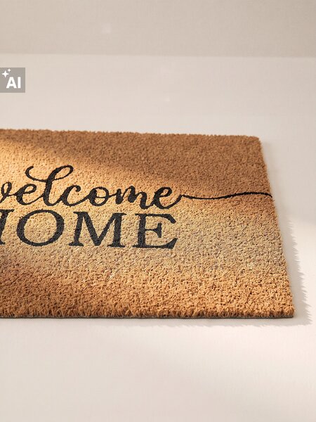 Sinsay - Изтривалка с надпис Welcome home - многоцветен