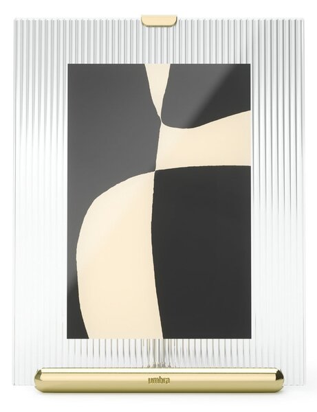 Стъклена стояща рамка в златист цвят 16x20 cm Flute – Umbra