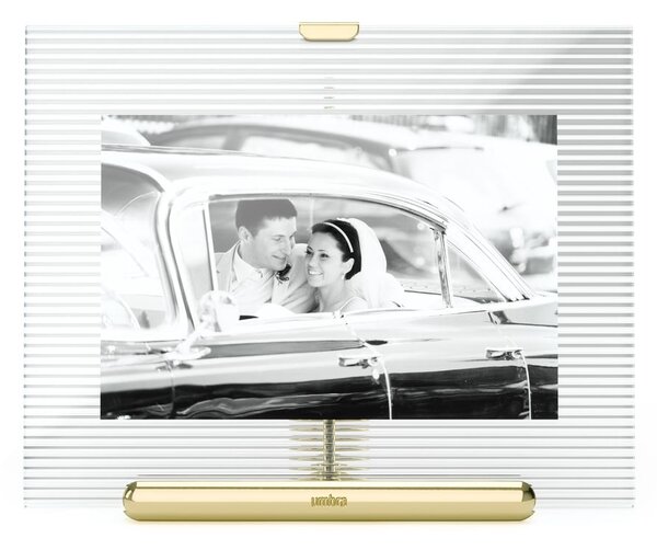 Стъклена стояща рамка в златист цвят 16x20 cm Flute – Umbra