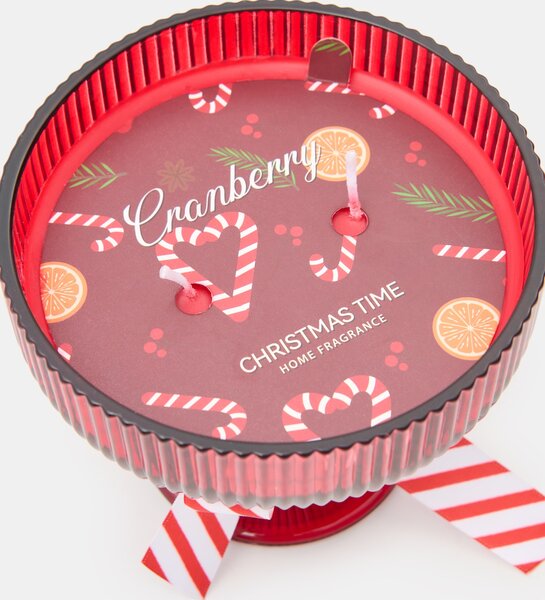 Sinsay - Коледна ароматна свещ Cranberry - червeн