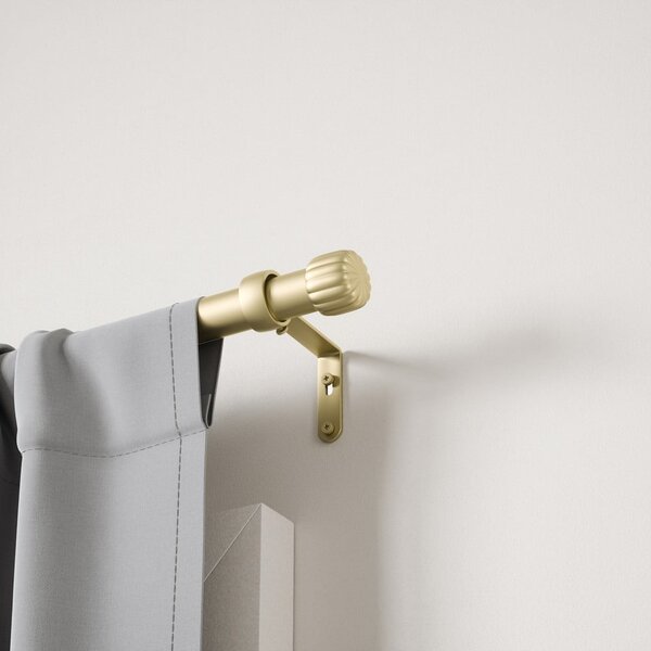 Матово златист стоманен разширяем прът за завеси 168 - 305 cm Cleo – Umbra