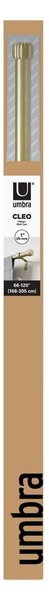 Матово златист стоманен разширяем прът за завеси 168 - 305 cm Cleo – Umbra