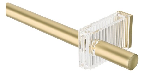Матово златист стоманен разширяем прът за завеси 107 - 305 cm Flute – Umbra