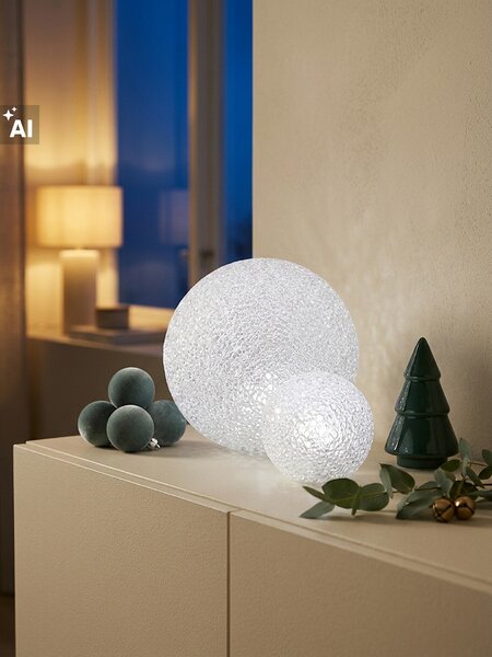 Sinsay - Комплект кръгли RGB LED настолни лампи - бял
