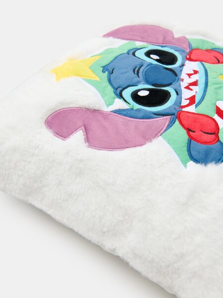 Sinsay - Детска декоративна възглавница с коледен мотив Stitch - бял