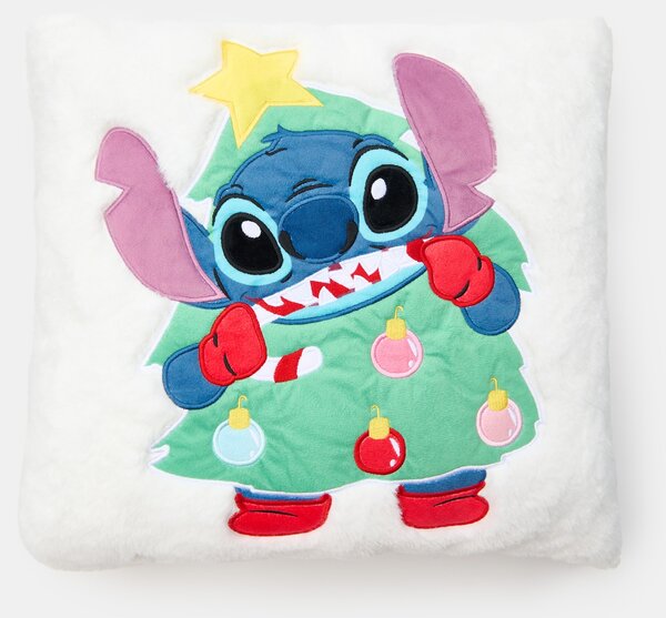 Sinsay - Детска декоративна възглавница с коледен мотив Stitch - бял