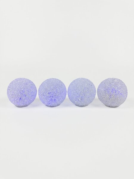 Sinsay - Комплект кръгли RGB LED настолни лампи 4 pack - бял