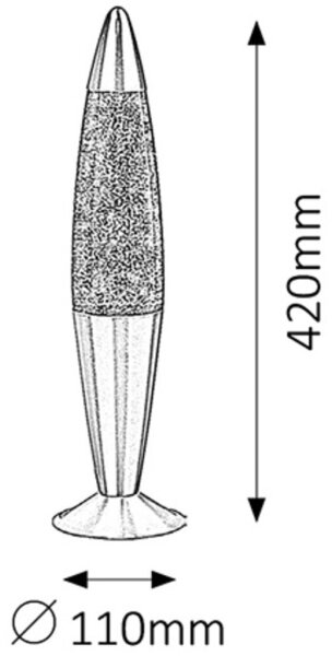 Rabalux 4113 - Лава лампа GLITTER 1xE14/25W/230V