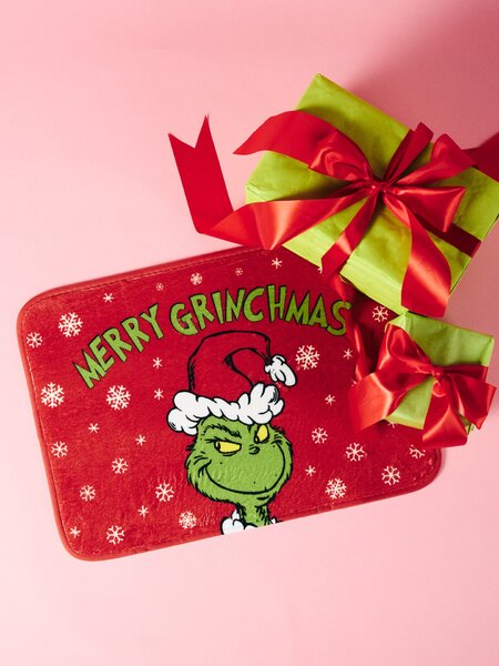 Sinsay - Коледна постелка за баня Grinch - червeн