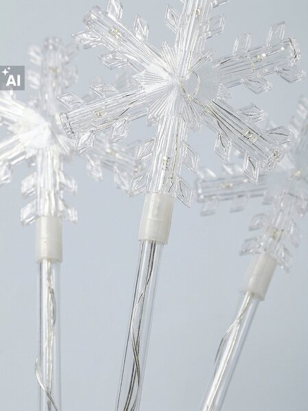 Sinsay - Комплект забиващи се LED градински лампи с мотив звезда 3 pack - кремав