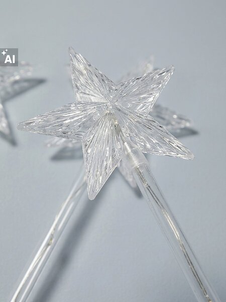 Sinsay - Комплект забиващи се LED градински лампи с мотив звезда 3 pack - бял