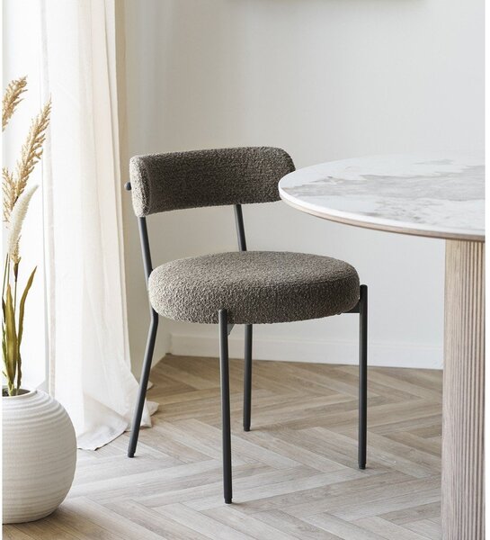Кафяв тапициран трапезен стол Badalona – House Nordic