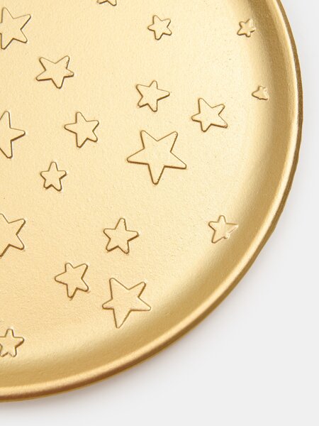 Sinsay - Декоративна тава с релефни звездички - златно