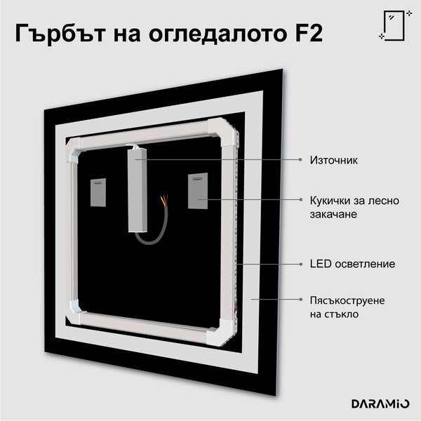 Огледало с лед осветление F2
