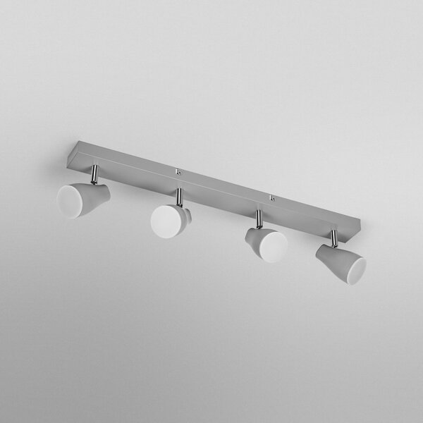 OSRAM тавански прожектор PEAR, сив, 4-пламъчен, GU10-LED 2700 K, Сив, Пластмаса