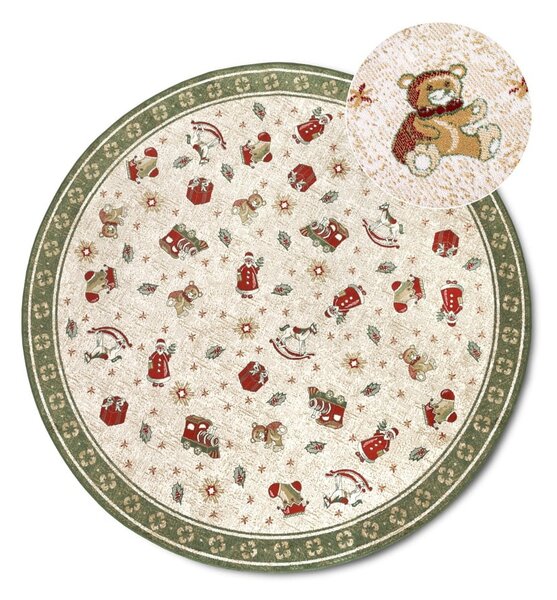 Зелен кръгъл килим с коледен мотив със смес от памук ø 160 cm Toy's Delight Green Christmas – Villeroy&Boch