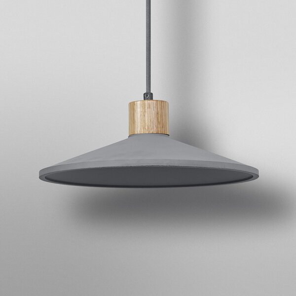 OSRAM висяща лампа CONCRETE WOOD, сива, Ø 32 cm, бетон, E27, Затъмняване, Сив, Дневна/трапезария, Бетон, Млад живот