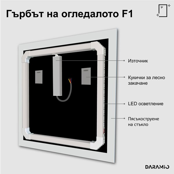 Огледало с лед осветление F1