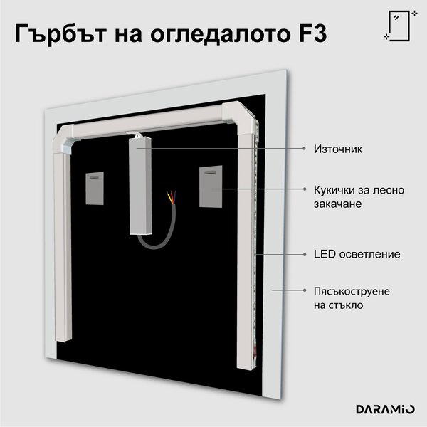 Огледало с лед осветление F3