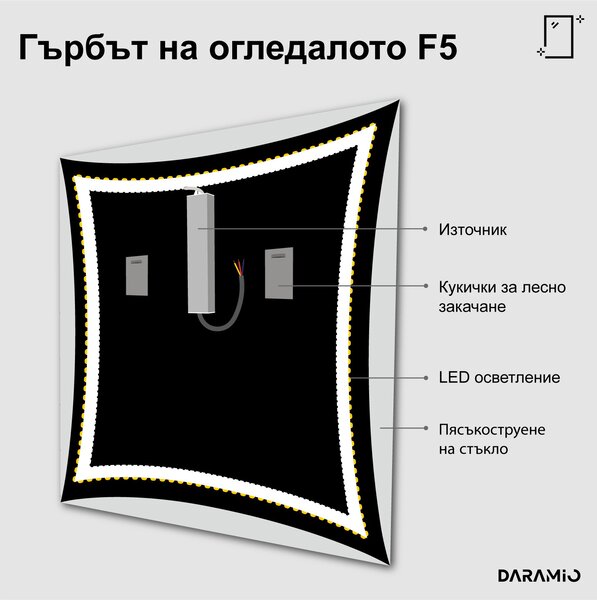 Огледало с лед осветление F5