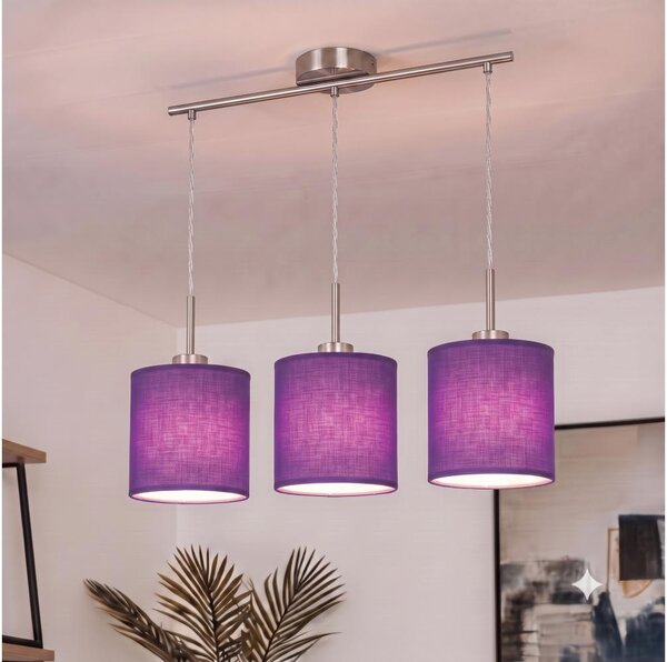 Brilagi - LED полилей на кабел NUBILA 3xE27/60W/230V лилав