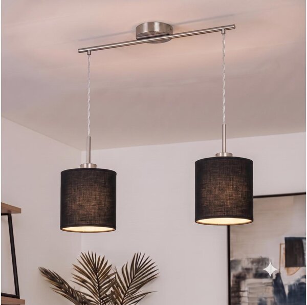 Brilagi - LED полилей на кабел NUBILA 2xE27/60W/230V черен