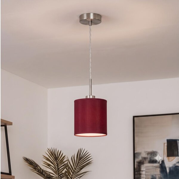 BRILAGI - LED полилей на кабел NUBILA 1xE27/60W/230V Ø 14 см помпейско червено
