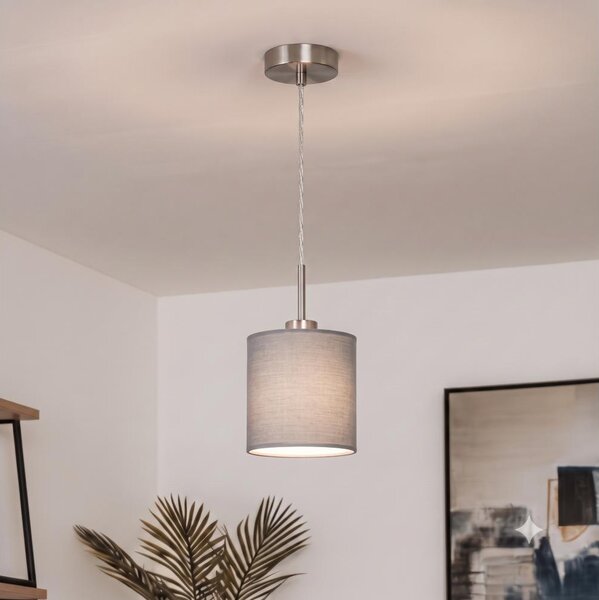 Brilagi - LED полилей на кабел NUBILA 1xE27/60W/230V Ø 14 см, светлосив