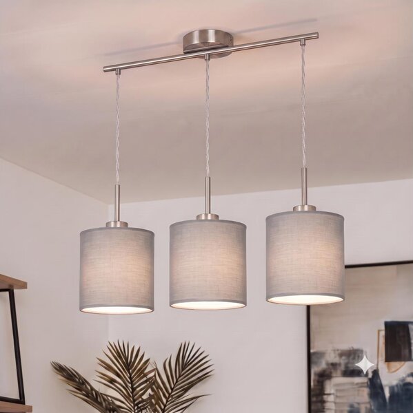 Brilagi - LED полилей на кабел NUBILA 3xE27/60W/230V светлосив