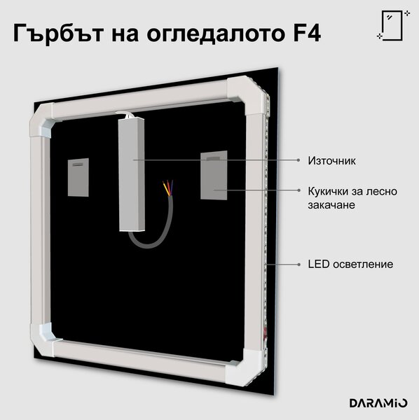 Огледало с лед осветление F4
