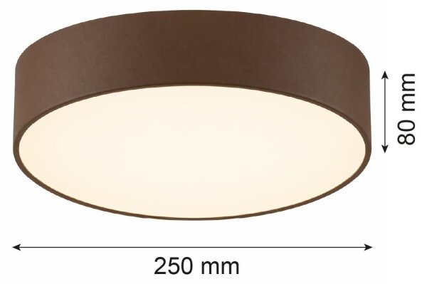 Argon 7295 - Таванно осветително тяло DARLINGOS 2xE27/15W/230V, диаметър 25 см, кафяво
