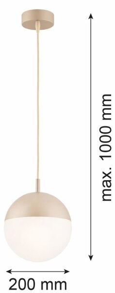 Argon 9001 - Външна лампа на кабел LIV 1xE27/15W/230V IP44 бежова