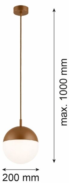 Argon 8998 - Външна висяща лампа на кабел LIV 1xE27/15W/230V IP44 кафява