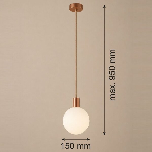 Argon 9006 - Външна висяща лампа на кабел ORE 1xG9/6W/230V медна