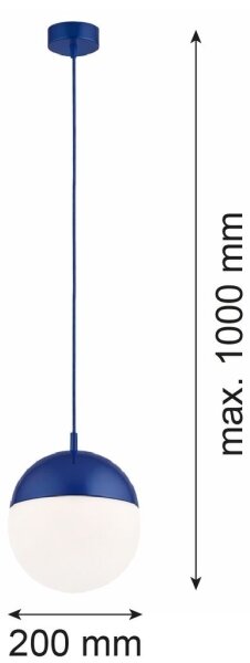 Argon 9000 - Външна висяща лампа на кабел LIV 1xE27/15W/230V IP44 синя