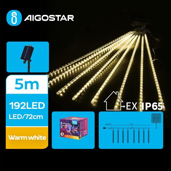 Aigostar - LED Соларни коледни лампички 192xLED/8 м IP65 топло бял