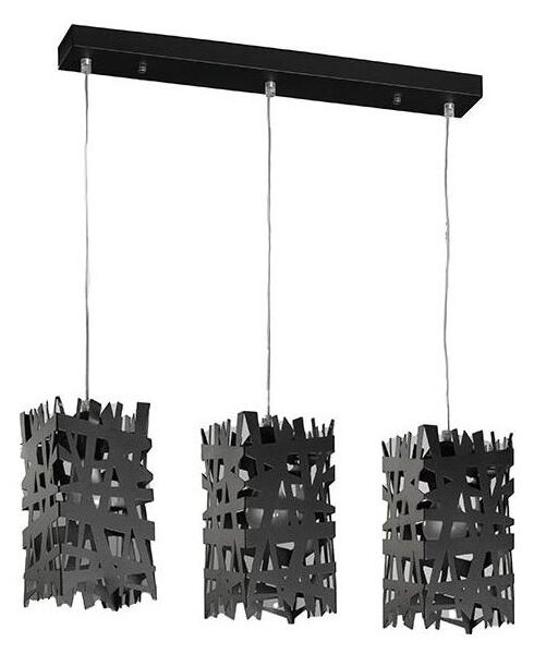 ONLI - Пендел FORESTA 3xE27/15W/230V черен