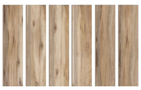 Стъпало от гранитогрес Cedar Wood Beige - 30 x 120 cm / чело 17 x 120 cm