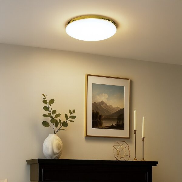 LED Плафон за баня MAYA LED/15W/230V Ø 33 см IP44 златист