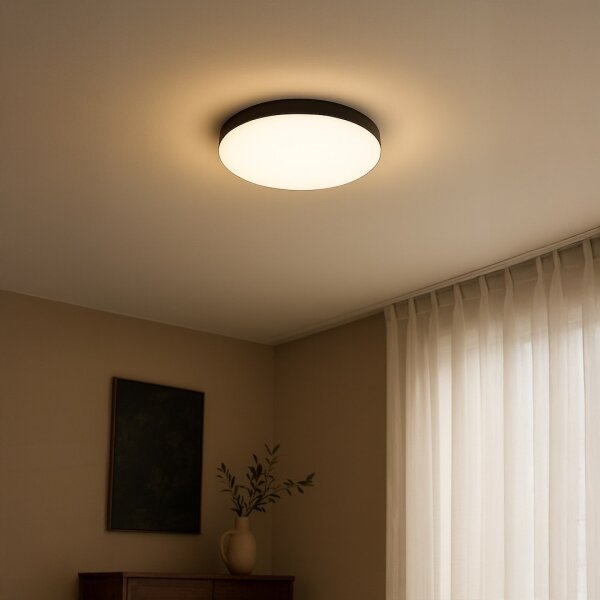 LED Плафон за баня със сензор MAYA LED/13W/230V IP44 черен