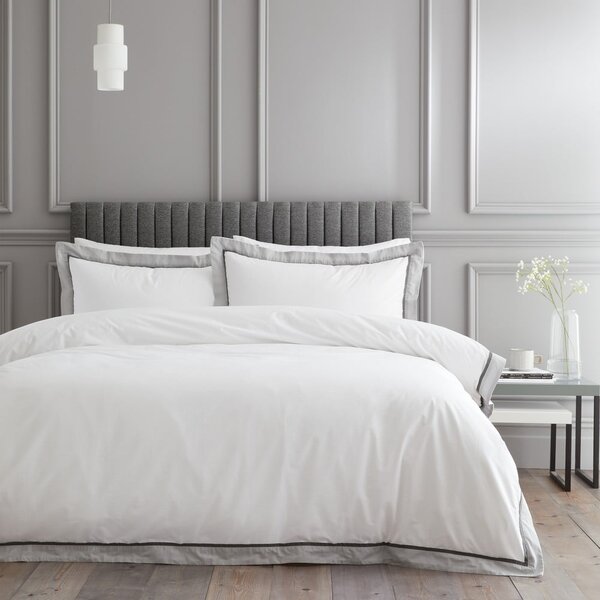 Бяло двойно памучно спално бельо 200x200 cm Mayfair – Bianca